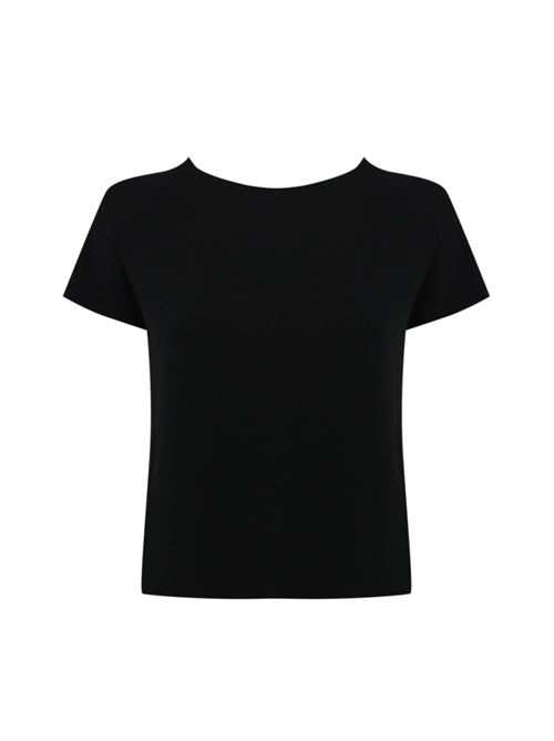 T-shirt in maglia di viscosa Nero Liviana Conti | F5SA27Y69-0